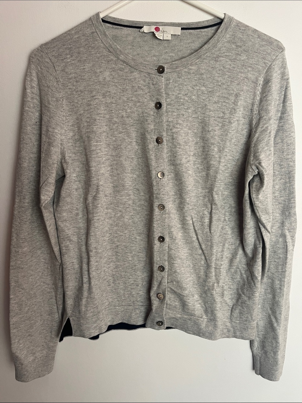 Boden Grey Cardigan Size Small